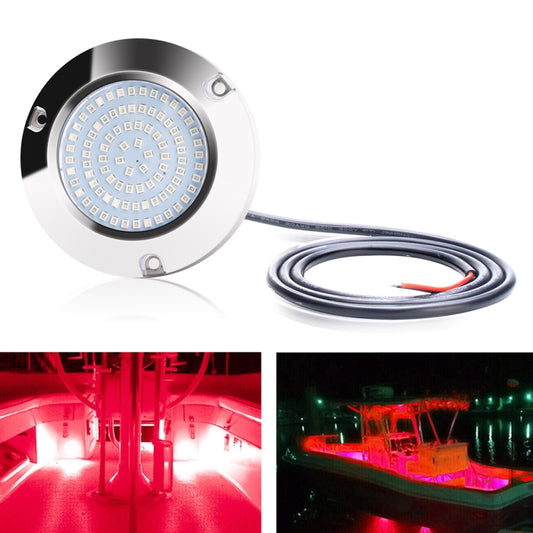 Ship / Yacht 10-30V 90LEDs Waterproof Stainless Steel Underwater Light (Red Light) - Marine Accessories & Parts by PMC Jewellery | Online Shopping South Africa | PMC Jewellery | Buy Now Pay Later Mobicred