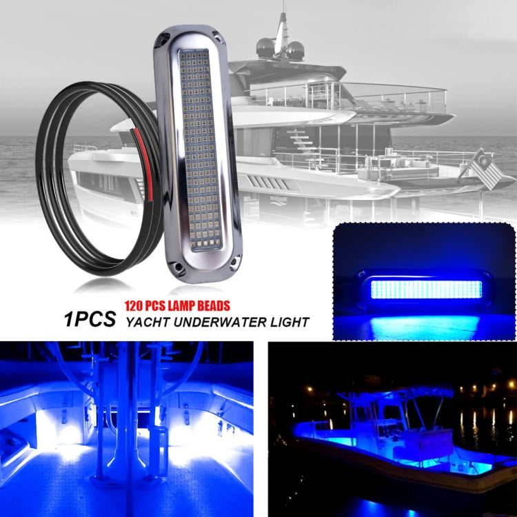 Ship / Yacht 10-30V 120LEDs Waterproof Stainless Steel Underwater Light (Green Light) - Marine Accessories & Parts by PMC Jewellery | Online Shopping South Africa | PMC Jewellery | Buy Now Pay Later Mobicred