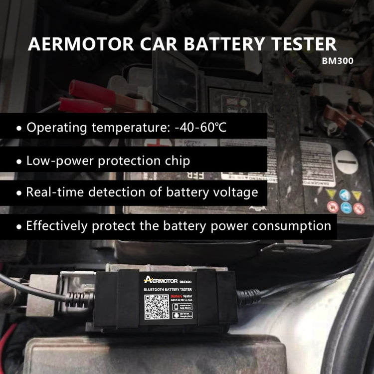 AERMOTOR BM300 Bluetooth 12V Car Battery Tester Battery Analyzer - Electronic Test by PMC Jewellery | Online Shopping South Africa | PMC Jewellery | Buy Now Pay Later Mobicred