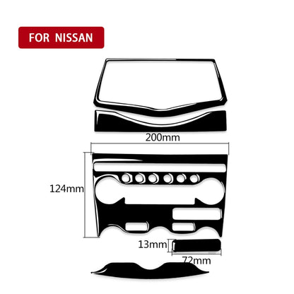 For Nissan 370Z Z34 2009- 5 in 1 Car AC Adjustment Panel Decorative Sticker, Left and Right Drive Universal (Black) - Car Interior Mouldings by PMC Jewellery | Online Shopping South Africa | PMC Jewellery | Buy Now Pay Later Mobicred