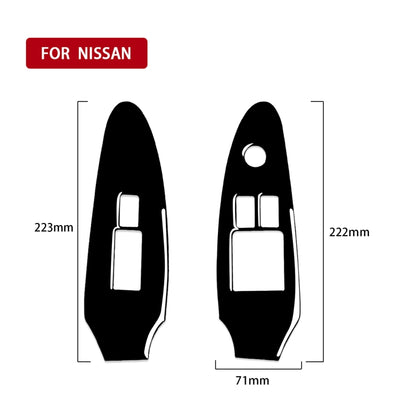 For Nissan 370Z Z34 2009- 2 in 1 Car Window Lift Panel Decorative Sticker, Right Drive (Black) - Car Interior Mouldings by PMC Jewellery | Online Shopping South Africa | PMC Jewellery | Buy Now Pay Later Mobicred