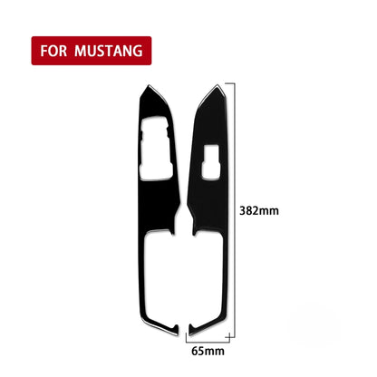 For Ford Mustang 2015-2020 Car Window Lift Decorative Sticker, Left Drive (Black) - Car Interior Mouldings by PMC Jewellery | Online Shopping South Africa | PMC Jewellery | Buy Now Pay Later Mobicred