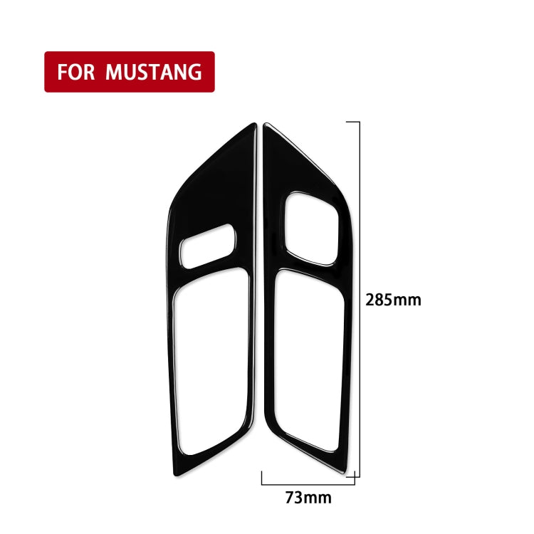 For Ford Mustang 2015-2020 Car Door Handle Panel Decorative Sticker, Right Drive (Black) - Car Interior Mouldings by PMC Jewellery | Online Shopping South Africa | PMC Jewellery | Buy Now Pay Later Mobicred