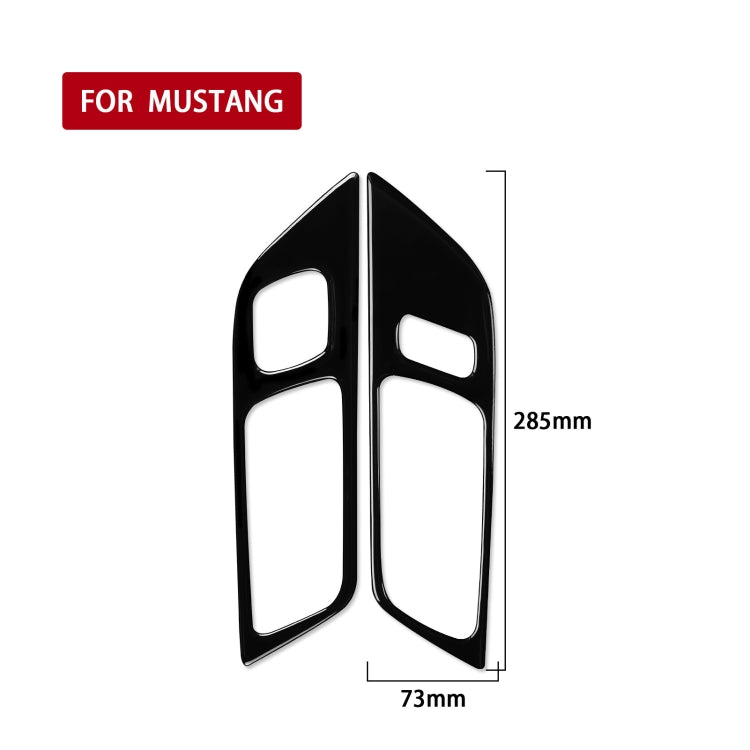 For Ford Mustang 2015-2020 Car Door Handle Panel Decorative Sticker, Left Drive (Black) - Car Interior Mouldings by PMC Jewellery | Online Shopping South Africa | PMC Jewellery | Buy Now Pay Later Mobicred