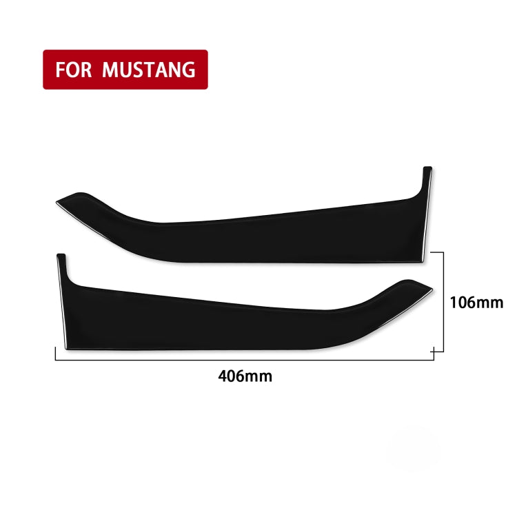 For Ford Mustang 2015-2020 Car Front Door Panel Decorative Sticker, Left and Right Drive Universal (Black) - Car Interior Mouldings by PMC Jewellery | Online Shopping South Africa | PMC Jewellery | Buy Now Pay Later Mobicred