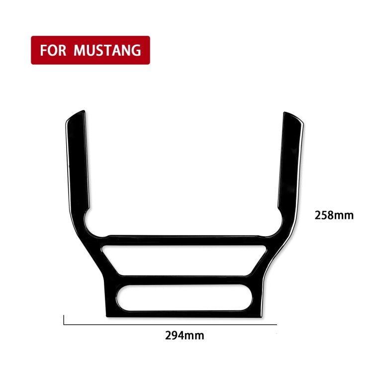 For Ford Mustang 2015-2020 Car CD Panel Decorative Sticker, Left and Right Drive Universal (Black) - Car Interior Mouldings by PMC Jewellery | Online Shopping South Africa | PMC Jewellery | Buy Now Pay Later Mobicred