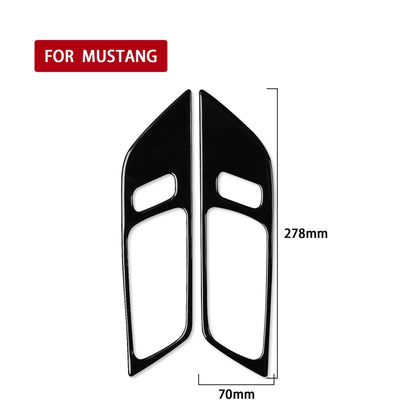 For Ford Mustang 2015-2020 Car Door Handle Panel Decorative Sticker, Left and Right Drive Universal (Black) - Car Interior Mouldings by PMC Jewellery | Online Shopping South Africa | PMC Jewellery | Buy Now Pay Later Mobicred