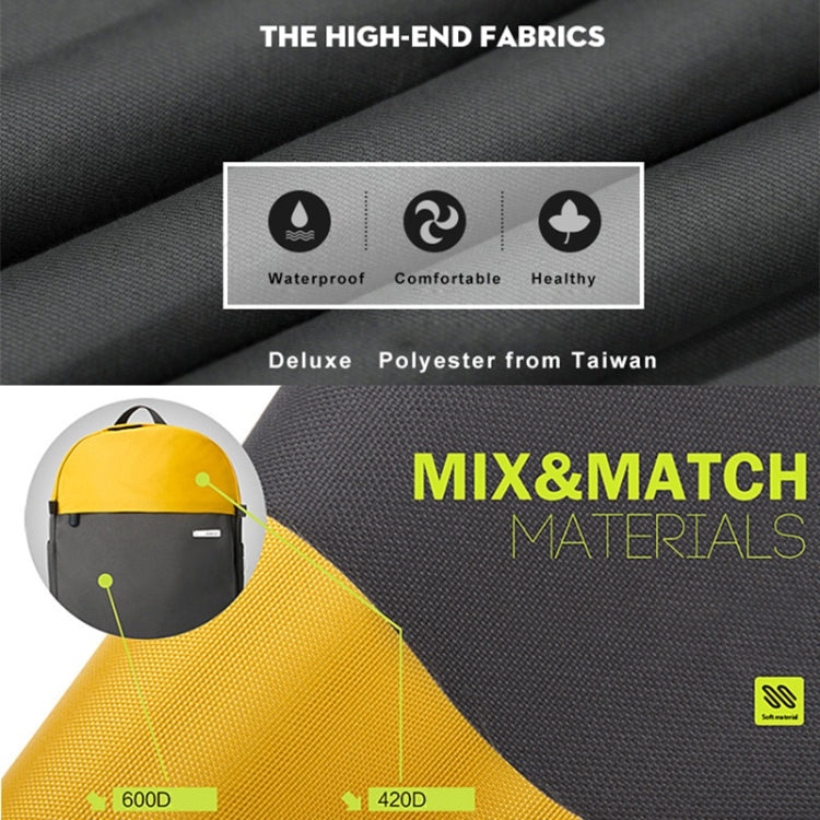 POFOKO XY Series 13.3 inch Fashion Color Matching Multi-functional Backpack Computer Bag, Size: S (Yellow) - Backpack by POFOKO | Online Shopping South Africa | PMC Jewellery | Buy Now Pay Later Mobicred