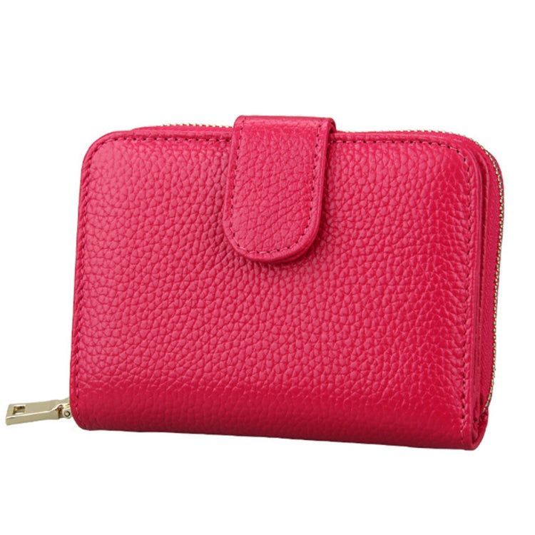 KB132 Female Style Full Grain Cow Leather Multifunctional RFID Wallet/ Card Bag/ Driving License Package(Magenta) - Wallets by PMC Jewellery | Online Shopping South Africa | PMC Jewellery | Buy Now Pay Later Mobicred