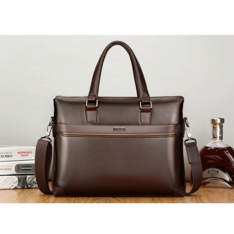 WEIXIER 16037 Multifunctional Men Business Handbag Computer Briefcase Single Shoulder Bag with Handbag(Brown) - Crossbody Bags by WEIXIER | Online Shopping South Africa | PMC Jewellery