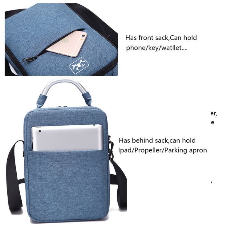 Shockproof Waterproof Single Shoulder Storage Travel Carrying Cover Case Box  for DJI Mavic 2 Pro / Zoom and Accessories(Blue) - Backpacks & Bags by PMC Jewellery | Online Shopping South Africa | PMC Jewellery | Buy Now Pay Later Mobicred