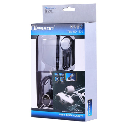 Olesson 2.1A / 1A Dual-USB Ports Car Cigarette Lighter Socket Car Charger - Cigar Socket by PMC Jewellery | Online Shopping South Africa | PMC Jewellery | Buy Now Pay Later Mobicred