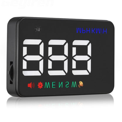 Geyiren A5 HUD 3.5 inch Car Head Up Display with GPS System, Two Mode Display, Light Sensors, KM/h MPH Speed, Compass, Speed Alarm(Black) - Head Up Display System by PMC Jewellery | Online Shopping South Africa | PMC Jewellery | Buy Now Pay Later Mobicred