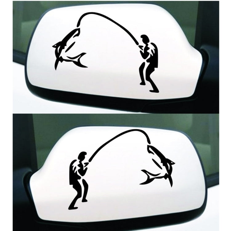 10 PCS Dual Funny Go Fishing Styling Reflective Car Sticker, Size: 25cm x 9.5cm(Silver) - Decorative Sticker by PMC Jewellery | Online Shopping South Africa | PMC Jewellery | Buy Now Pay Later Mobicred