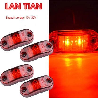 10 PCS 10-30V Car Truck Trailer Piranha LED Side Marker Blinker Lights Bulb, Red Light - Clearance Lights by PMC Jewellery | Online Shopping South Africa | PMC Jewellery | Buy Now Pay Later Mobicred