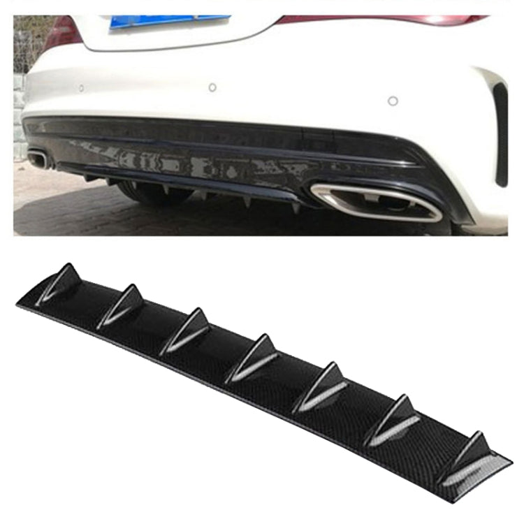 Universal Car Rear Bumper Lip Diffuser 7 Shark Fin Style Carbon Fiber ABS, Size: 85.0x18.0x5.0cm - Bumper by PMC Jewellery | Online Shopping South Africa | PMC Jewellery | Buy Now Pay Later Mobicred