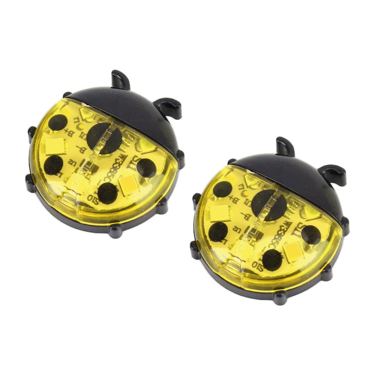 2pcs Ladybug Shape Car Door Anti-collision Colorful Warning Light(Yellow) - Warning Lights by PMC Jewellery | Online Shopping South Africa | PMC Jewellery | Buy Now Pay Later Mobicred