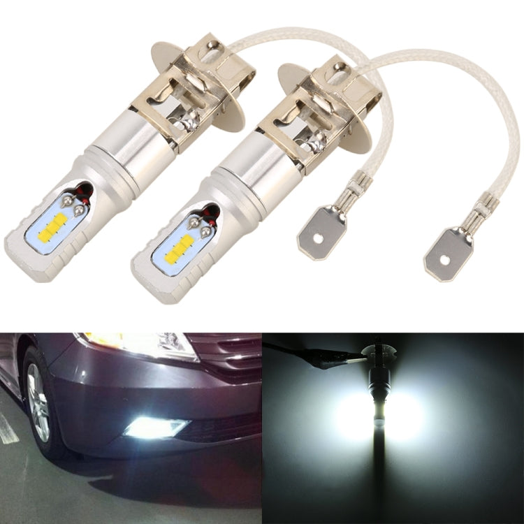 2 PCS H3 DC12V / 4.5W / 6000K / 360LM Car LED Fog Light with 6 CSP Lamp Beads, White Light (Silver) - Fog / Driving Lights by PMC Jewellery | Online Shopping South Africa | PMC Jewellery | Buy Now Pay Later Mobicred