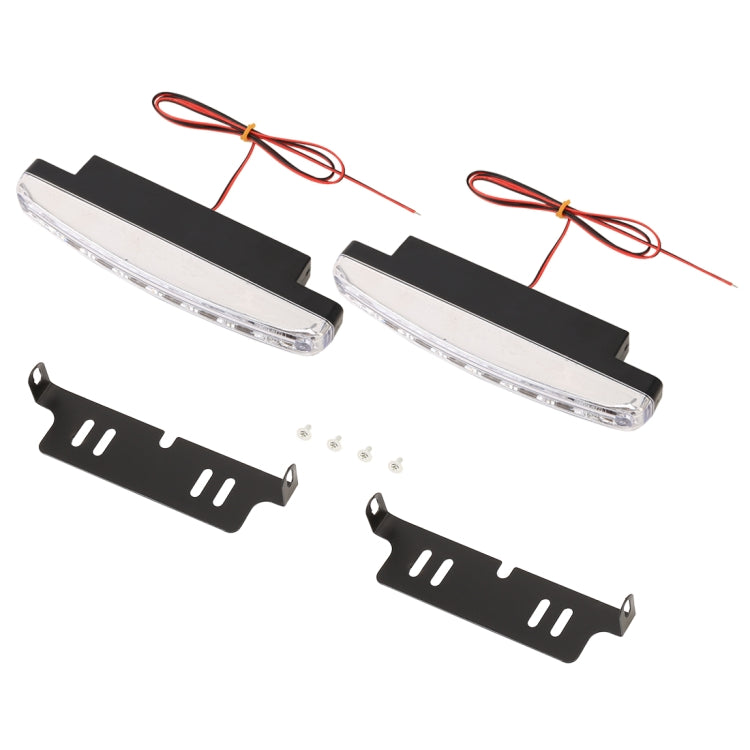 1 Pair DC9-16V 2W 120LM 7000K 8 SMD-5050-LEDs Circular Car DRL&Turn Light - Running Lights by PMC Jewellery | Online Shopping South Africa | PMC Jewellery | Buy Now Pay Later Mobicred