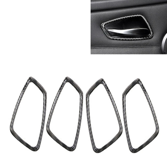 4 PCS Car Door Inner Handle Solid Color Carbon Fiber Decorative Sticker for BMW E90 / E92 / E93 2005-2012 - Car Interior Mouldings by PMC Jewellery | Online Shopping South Africa | PMC Jewellery | Buy Now Pay Later Mobicred