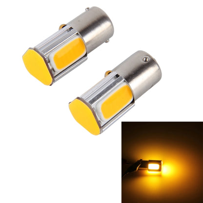 2 PCS 1156/Ba15s 5W 4 COB LEDs Car Turn Light, DC 12V(Yellow Light) - Arrow Turn Lights by PMC Jewellery | Online Shopping South Africa | PMC Jewellery | Buy Now Pay Later Mobicred