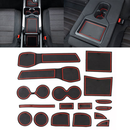 Car Water Cup Gate Slot Mats Plastic Red Anti-Slip Interior Door Pad for Nissan X-trail 2013-2016 - Car Interior Mouldings by PMC Jewellery | Online Shopping South Africa | PMC Jewellery | Buy Now Pay Later Mobicred