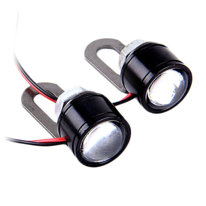 2 PCS 12V 3W  Blue Light Eagle Eyes LED Strobe Light For Motorcycle ，Wire Length: 90cm - Eagle Eye Lights by PMC Jewellery | Online Shopping South Africa | PMC Jewellery