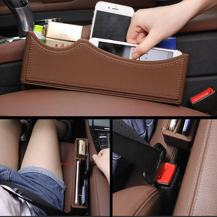 Car Seat Crevice Storage Box with Interval Auto Gap Pocket Stowing Tidying for Phone Pad Card Coin Case Accessories(Black) - Car Drink Holders by PMC Jewellery | Online Shopping South Africa | PMC Jewellery | Buy Now Pay Later Mobicred