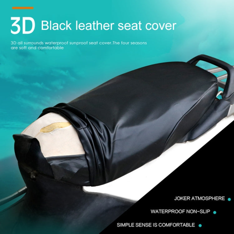 Waterproof Motorcycle Black Leather Seat Cover Prevent Bask In Seat Scooter Cushion Protect, Size: L, Length: 55-60cm; Width: 25-35cm - Seat Covers by PMC Jewellery | Online Shopping South Africa | PMC Jewellery | Buy Now Pay Later Mobicred