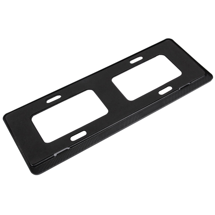 2 PCS Car License Plate Carbon Fiber Bracket Frame Holder Stand Mount(Black) - License Plate Covers & Frames by PMC Jewellery | Online Shopping South Africa | PMC Jewellery | Buy Now Pay Later Mobicred