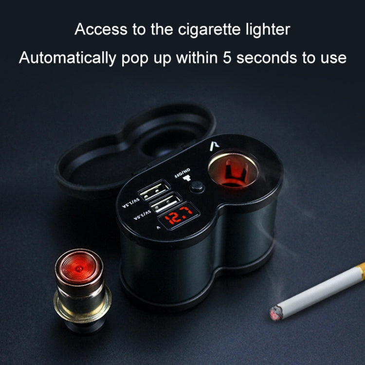 Portable Motorcycle Aluminum Alloy Dual USB Charger Cigarette Lighter (Cyan) - Battery Charger by PMC Jewellery | Online Shopping South Africa | PMC Jewellery | Buy Now Pay Later Mobicred