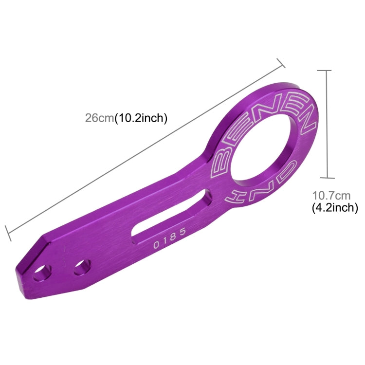 Benen Aluminum Alloy Rear Tow Towing Hook Trailer Ring for Universal Car Auto with Two Screw Holes(Purple) - Towing Bars by PMC Jewellery | Online Shopping South Africa | PMC Jewellery | Buy Now Pay Later Mobicred