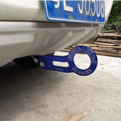 Benen Aluminum Alloy Rear Tow Towing Hook Trailer Ring for Universal Car Auto with Two Screw Holes(Blue) - Towing Bars by PMC Jewellery | Online Shopping South Africa | PMC Jewellery | Buy Now Pay Later Mobicred