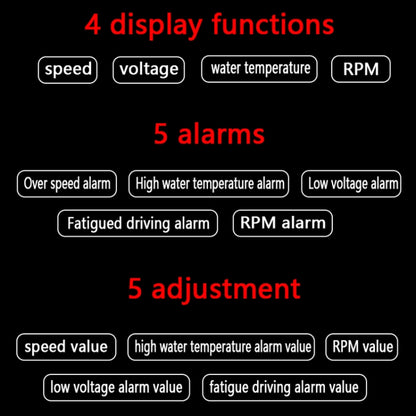 A200 OBD2 3.5 inch Vehicle-mounted Head Up Display Security System, Support Car Speed / Engine Revolving Speed Display / Water Temperature / Voltage - Head Up Display System by PMC Jewellery | Online Shopping South Africa | PMC Jewellery | Buy Now Pay Later Mobicred