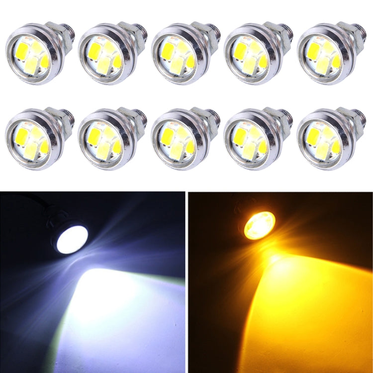 10 PCS 20W 4 LEDs SMD 5630 White Light + Yellow Light Daytime Running Light Turn Light Eagle Eye Light, DC 12V, Cable Length: 90cm(Silver) - Eagle Eye Lamps by PMC Jewellery | Online Shopping South Africa | PMC Jewellery | Buy Now Pay Later Mobicred