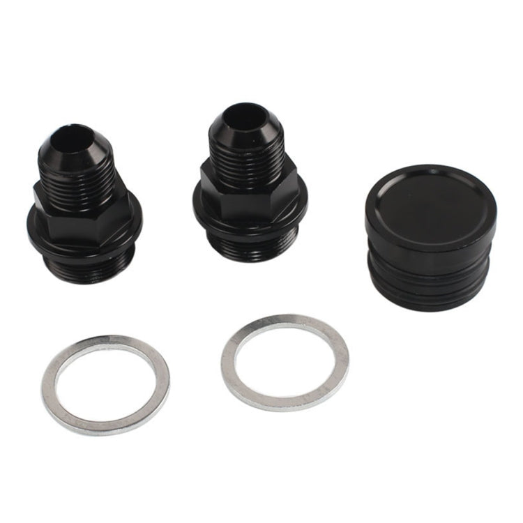 M28~10AN Black Engine Rear Block Breather Fitting Adapter for Honda Oil Catch Can B16 B18C - Engine Fittings by PMC Jewellery | Online Shopping South Africa | PMC Jewellery