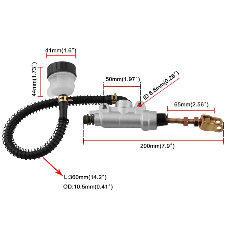 Motorcycles Rear Brake Master Cylinder Pump for Honda Sportrax 400 TRX400EX 1999-2008 - Motorbike Brakes by PMC Jewellery | Online Shopping South Africa | PMC Jewellery