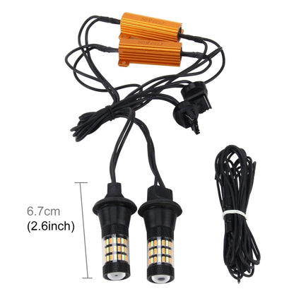 2 PCS 7440 5W 450LM 60LEDs DC 12V SMD-4014 Car Auto Brake Light Turn Signal Lights Car Source Set(White Light+Yellow Light), Cable Length: 40cm - Brake Lights by PMC Jewellery | Online Shopping South Africa | PMC Jewellery | Buy Now Pay Later Mobicred