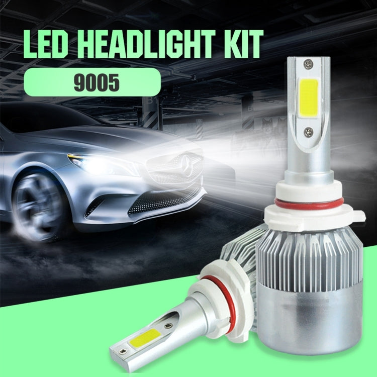 2pcs 9005 18W 1800LM 6000K Waterproof IP68 Car Auto LED Headlight with 2 COB LED Lamps, DC 9-36V(White Light) - LED Headlamps by PMC Jewellery | Online Shopping South Africa | PMC Jewellery | Buy Now Pay Later Mobicred