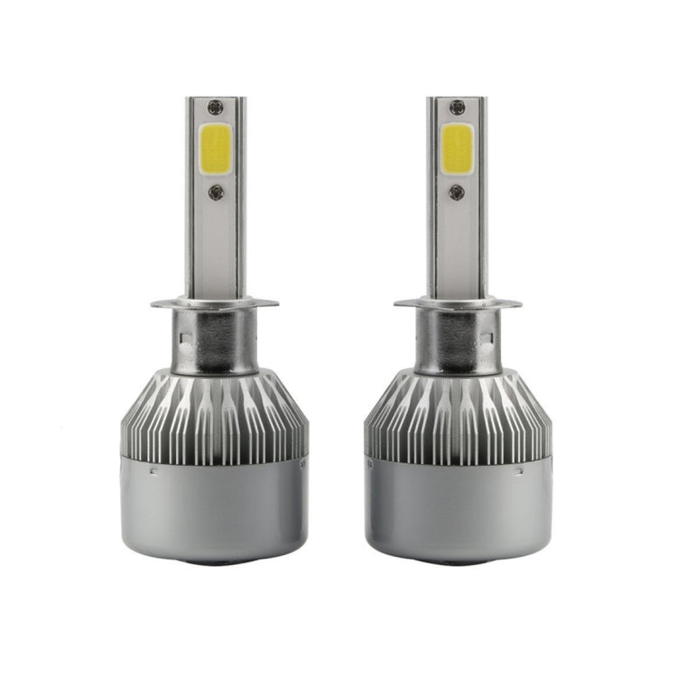 2pcs H1 18W 1800LM 6000K Waterproof IP68 Car Auto LED Headlight with 2 COB LED Lamps, DC 9-36V(White Light) - LED Headlamps by PMC Jewellery | Online Shopping South Africa | PMC Jewellery | Buy Now Pay Later Mobicred