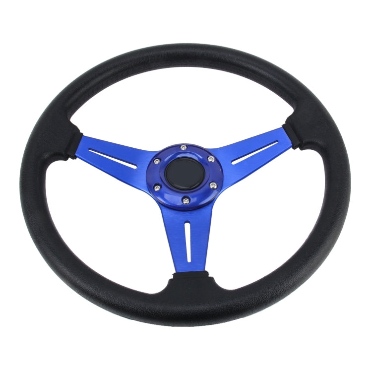 35cm PU Racing Sport Hand Wheel Car Modified Steering Wheel(Blue) - Steering Wheel Accessories by PMC Jewellery | Online Shopping South Africa | PMC Jewellery | Buy Now Pay Later Mobicred