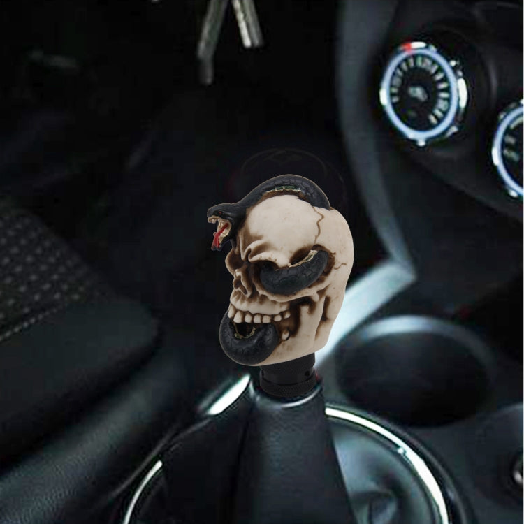 Universal Skull with a Snake Shape Car Gear Shift Knob Modified Car Gear Shift Knob Auto Transmission Shift Lever Knob Resin Gear Knobs - Shift Knob by PMC Jewellery | Online Shopping South Africa | PMC Jewellery | Buy Now Pay Later Mobicred