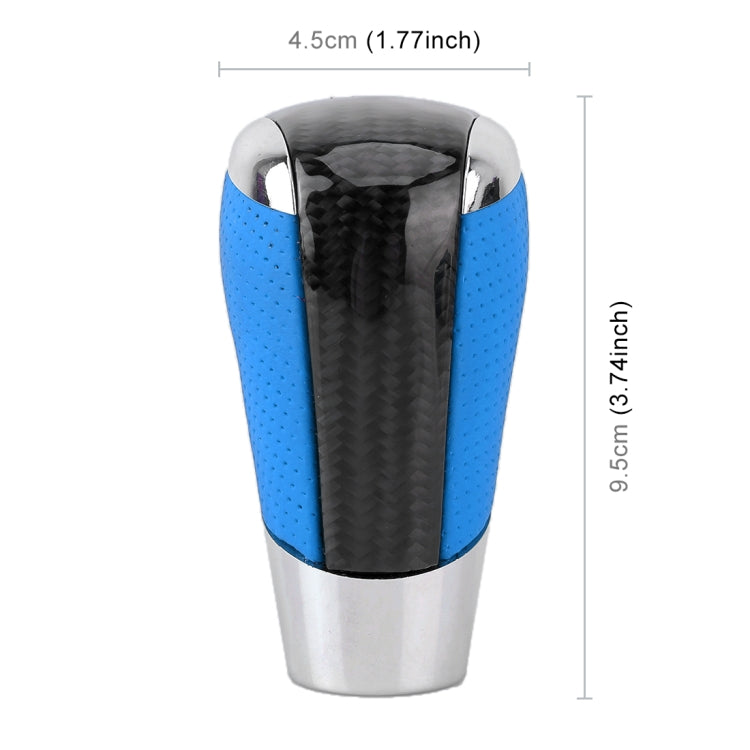 Universal Carbon Fiber Texture Leather Hole Pattern Car Gear Shift Knob Modified Shifter Lever Knob - Shift Knob by PMC Jewellery | Online Shopping South Africa | PMC Jewellery | Buy Now Pay Later Mobicred