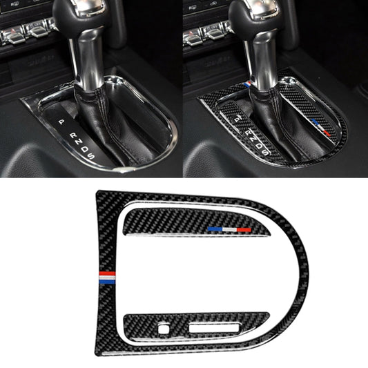 3 PCS Car USA Color Carbon Fiber Gearshift Panel Frame Decorative Sticker for Ford Mustang 2015-2017, Left Drive - Car Interior Mouldings by PMC Jewellery | Online Shopping South Africa | PMC Jewellery | Buy Now Pay Later Mobicred