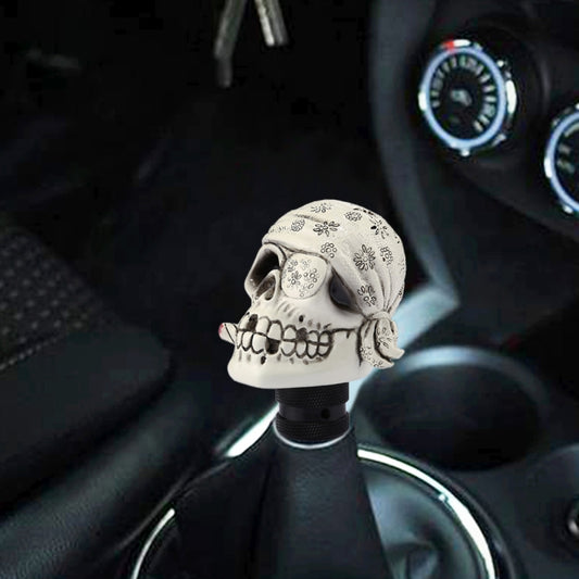 Pirate Skull Shaped Universal Vehicle Car Shifter Cover Manual Automatic Gear Shift Knob (White) - Shift Knob by PMC Jewellery | Online Shopping South Africa | PMC Jewellery | Buy Now Pay Later Mobicred