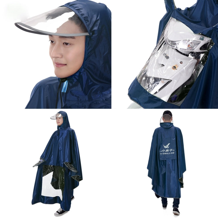 Universal Super Water-Resistant Dual Hooded Motorcycle Rain Poncho Coat Raincoat(Blue) - Raincoat by PMC Jewellery | Online Shopping South Africa | PMC Jewellery | Buy Now Pay Later Mobicred