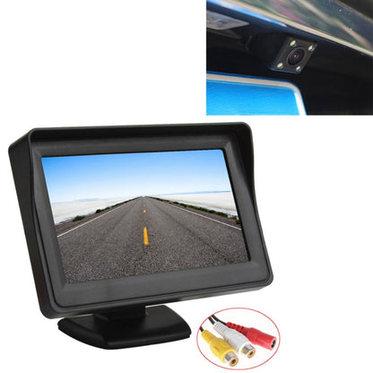 PZ601-C TFT LCD 2 Video Input 4.3 Inch Parking Monitor 2 in 1 with 648*488 Pixels Rear View Camera Glass Lens with 6m RCA Video Cable - Rear View Cameras by PMC Jewellery | Online Shopping South Africa | PMC Jewellery | Buy Now Pay Later Mobicred