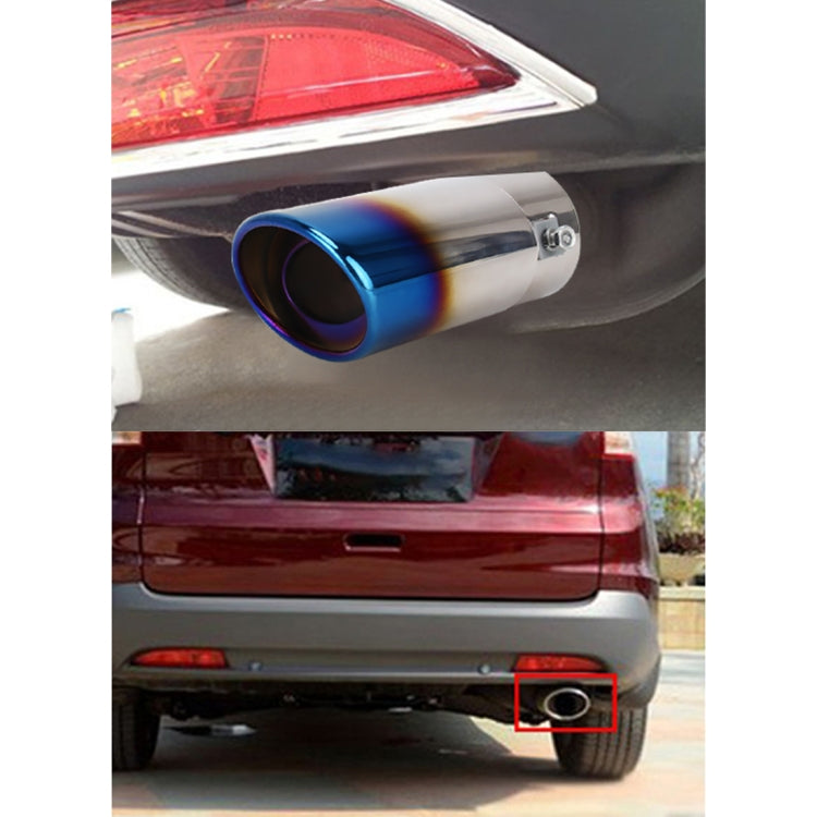 Universal Car Styling Stainless Steel Straight Exhaust Tail Muffler Tip Pipe - Exhaust Pipes by PMC Jewellery | Online Shopping South Africa | PMC Jewellery