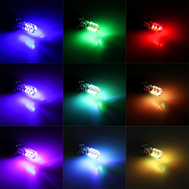 2 PCS W5W 194 T10 Multi Colors COB 12 SMD RGB LED Bulbs with Remote Control Wedge Side Lights License Plate Lamp, DC 12V - Clearance Lights by PMC Jewellery | Online Shopping South Africa | PMC Jewellery | Buy Now Pay Later Mobicred