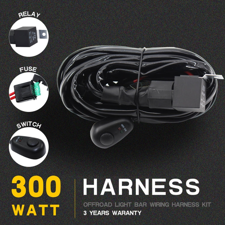 Offroad Driving 300W Light Bar Wiring Harness with Fuse DC 14V 40 Amp Relay ON/OFF Switch - Wires by PMC Jewellery | Online Shopping South Africa | PMC Jewellery | Buy Now Pay Later Mobicred